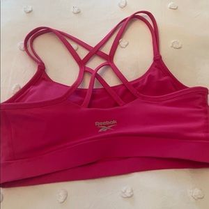 Rebook hot pink strappy bra szm